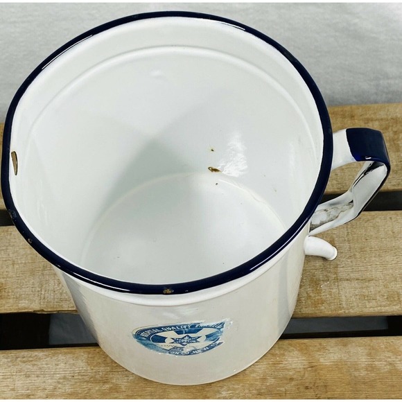 Vintage Farmhouse Enamelware NEW YORK Hospital Surgical Medical Irrigator Can - Picture 2 of 12